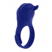 Синее эрекционное виброкольцо с клиторальной подушечкой и пультом ДУ Adjustable Fun Ring - Zero Tolerance - в Мытищах купить с доставкой