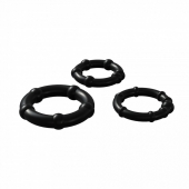 Набор из 3 черных эрекционных колец Babooom Ring Set - Adrien Lastic - в Мытищах купить с доставкой