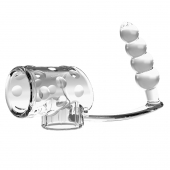 Прозрачная насадка на пенис и мошонку с анальным стимулятором Rilley - Baile - в Мытищах купить с доставкой