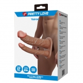 Реалистичная полая насадка на член для двойного проникновения Yairon - 17,5 см. - Baile - купить с доставкой в Мытищах