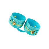 Голубые однослойные кожаные оковы - Pecado - купить с доставкой в Мытищах