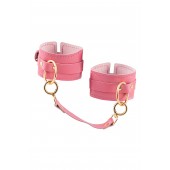 Розовые однослойные кожаные оковы - Pecado - купить с доставкой в Мытищах