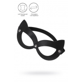 Черная открытая маска с ушками кошки - Pecado - купить с доставкой в Мытищах