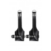 Черные подвесы с белой строчкой - Pecado - купить с доставкой в Мытищах