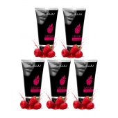 Набор из 5 съедобных лубрикантов JUJU со вкусом малины - JuJu - купить с доставкой в Мытищах