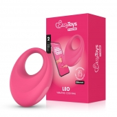 Розовое интерактивное эрекционное виброкольцо Leo - Easy toys - в Мытищах купить с доставкой