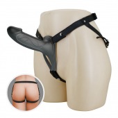 Черный полый мужской страпон London - 16,8 см. - Baile - купить с доставкой в Мытищах