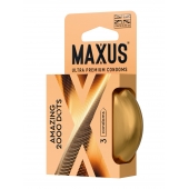Точечные презервативы MAXUS 2000 Amazing Dots с железным кейсом - 3 шт. - Maxus - купить с доставкой в Мытищах