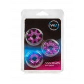 Набор из 3 лиловых эрекционных колец различной формы - Erowoman-Eroman - в Мытищах купить с доставкой