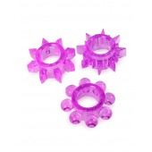 Набор из 3 лиловых эрекционных колец различной формы - Erowoman-Eroman - в Мытищах купить с доставкой