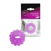 Лиловое эрекционное кольцо с 2 рядами стимулирующих шариков - Erowoman-Eroman - в Мытищах купить с доставкой