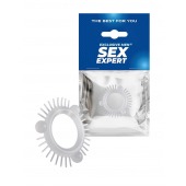 Эластичное эрекционное кольцо с 3 шариками и шипами - Sex Expert - в Мытищах купить с доставкой