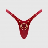 Красный пояс для фиксации насадок Strap-On-Me Leatherette Harness Fabulous - Strap-on-me - купить с доставкой в Мытищах