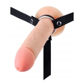 Мужской полый страпон на регулируемых ремешках - 22 см. - Sex Expert - купить с доставкой в Мытищах