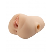 Телесный мастурбатор с вибрацией Double Pounder Vibrating Squeeze Stroker - Pipedream - в Мытищах купить с доставкой