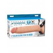 Телесный пустотелый фаллопротез 9’’ Hollow Silicone Strap-On - 24,1 см. - Pipedream - купить с доставкой в Мытищах