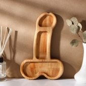 Деревянное блюдо для подачи в форме члена (25 х 16,5 х 1,7 см) - Сима-Ленд - купить с доставкой в Мытищах