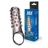 Дымчатая насадка на пенис с выпуклостями - 11 см. - Sex Expert - в Мытищах купить с доставкой