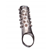 Дымчатая насадка на пенис с выпуклостями - 11 см. - Sex Expert - в Мытищах купить с доставкой