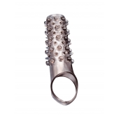 Дымчатая насадка на пенис с шипами и выпуклостями - 12 см. - Sex Expert - в Мытищах купить с доставкой