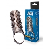 Дымчатая насадка на пенис с шипами и выпуклостями - 12,5 см. - Sex Expert - в Мытищах купить с доставкой
