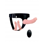 Женский страпон с 3 насадками и вибрацией - Erowoman-Eroman - купить с доставкой в Мытищах