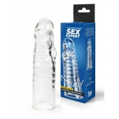 Прозрачная закрытая насадка на член - 15 см. - Sex Expert - в Мытищах купить с доставкой