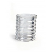 Прозрачная сквозная насадка на пенис с ребрышками - Sex Expert - в Мытищах купить с доставкой