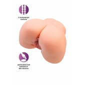 Телесный мастурбатор в форме попки с 2 любовными входами - No Name - в Мытищах купить с доставкой