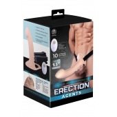 Телесный полый страпон с вибрацией Erection Agents - 24,1 см. - NMC - купить с доставкой в Мытищах