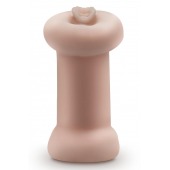 Телесный люминесцентный двусторонний мастурбатор Tasha - Blush Novelties - в Мытищах купить с доставкой