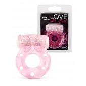 Розовое эрекционное виброкольцо с бабочкой - 1137 - в Мытищах купить с доставкой