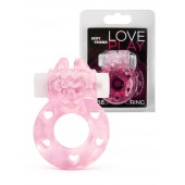 Розовое эрекционное виброкольцо в форме зайчика - 1137 - в Мытищах купить с доставкой