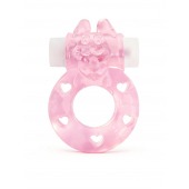 Розовое эрекционное виброкольцо в форме зайчика - 1137 - в Мытищах купить с доставкой