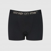 Черные трусики-боксеры для фиксации насадок Strap-on-me Harness Lingerie Allure - size M - Strap-on-me - купить с доставкой в Мытищах