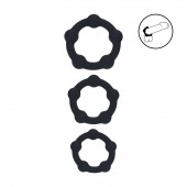 Набор из 3 эрекционных колец Beaded Silicone Cockring Set - Shots Media BV - в Мытищах купить с доставкой
