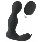 Черная анальная пробка с вибрацией, вращением и пультом ДУ RC Butt Plug with 2 Functions - Orion - в Мытищах купить с доставкой