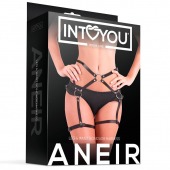 Черные стрепы на бёдра Aneir - Intoyou - купить с доставкой в Мытищах