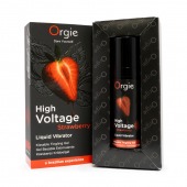 Жидкий вибратор Orgie High Voltage Strawberry - 15 мл. - ORGIE - купить с доставкой в Мытищах