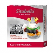 Стимулирующая насадка Sitabella Extender  Красный молодец - Sitabella - купить с доставкой в Мытищах