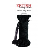 Черная веревка для фиксации Deluxe Silky Rope - 9,75 м. - Pipedream - купить с доставкой в Мытищах