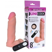 Фаллическая насадка Харнесс UNICOCK 8  с вибрацией - 20 см. - LOVETOY (А-Полимер) - купить с доставкой в Мытищах