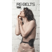 Пояс с клёпками Yona Black - Rebelts - купить с доставкой в Мытищах