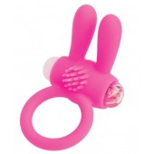 Розовое эрекционное виброкольцо A-toys с ушками - A-toys - в Мытищах купить с доставкой