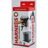 Насадка-фаллоимитатор на кожаных трусиках Harness Ultra Realistic 7  - 18 см. - LOVETOY (А-Полимер) - купить с доставкой в Мытищах