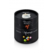 Массажная свеча с ароматом бубль-гума Bougie de Massage Gourmande Bubble Gum - 80 мл. - Plaisir Secret - купить с доставкой в Мытищах