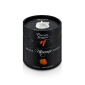 Массажная свеча с ароматом клубники Bougie de Massage Gourmande Fraise - 80 мл. - Plaisir Secret - купить с доставкой в Мытищах