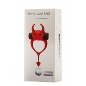 Красное эрекционное кольцо в форме дьяволенка DEVOL COCKRING - Adrien Lastic - в Мытищах купить с доставкой