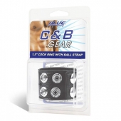 Ремень на член и мошонку 1.5  Cock Ring With Ball Strap - BlueLine - купить с доставкой в Мытищах