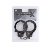 Чёрные наручники из листового металла BONDX METAL CUFFS BLACK - Dream Toys - купить с доставкой в Мытищах